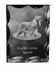 Art-Dog Cocker spániel angol kutya kép díszes kristályban, ajándéktárgy (5055882448186)