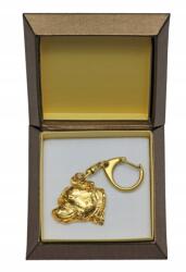 Art-Dog Staffordshire Bull Terrier aranyozott kutya kulcstartó díszdobozban (5906111205974)