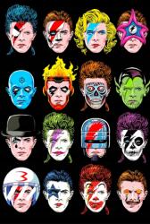Grupoerik David Bowie Repülő fejek poszter 61x91, 5 cm