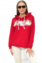 Kesi Voyage feliratos pulóver, piros