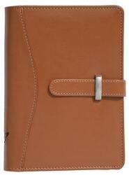 Saturnus Gyűrűs kalendárium SATURNUS L437 fehér lapos világosbarna műbőr 2026 (SL437-007) - robbitairodaszer