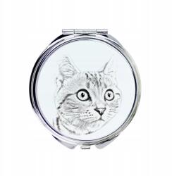 Amerikai macska rövidszőrű kompakt zsebtükör macskával (5055882482531)