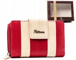 Peterson Női bőr pénztárca patenttal Peterson bézs-rózsaszín stílusban (PTN KA-18 PINK/BEIGE)