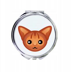  Abesszín macska kompakt zsebtükör macskával, aranyos grafikával (5056739254721)