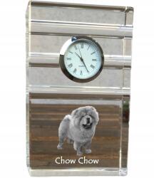 Art-Dog Chow Chow kristály asztali karóra kutyával, saját fotóval, ajándéktárgy (5060383449549)