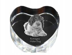 Art-Dog Román vízi kutya kristály szív, dísz, kutya fénykép ajándéktárgy (5055882445888)