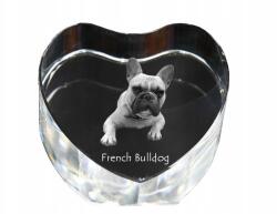 Art-Dog Francia bulldog kristály szív, dísz, kutya fénykép ajándéktárgy (5055882444706)