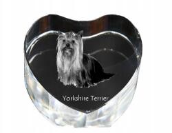 Art-Dog Yorkshire terrier kristály szív, dísz, kutya fénykép ajándéktárgy (5055882444959)