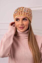 Kesi Maria K335 női pomponos sapka, mustársárga