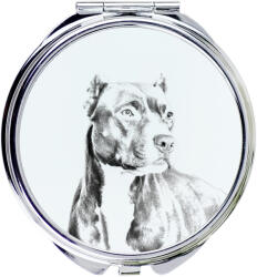 Pitbull, Pit Bull kompakt zsebtükör geometrikus kutyával (5055882480827)