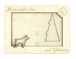 Art-Dog Doberman gravírozott képkeret kutyával, kutya neve, formátum 10x15 cm (5906111215652)