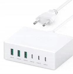 Usb Multiport Hub 6 Port 3X Usb Töltéshez, 3X Usb-c Fehér (6914326568387)