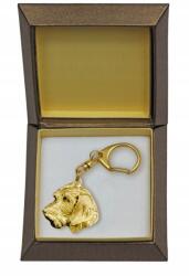 Art-Dog Tacskó durva szőrű aranyozott kutya kulcstartó díszdobozban (5906111205219)