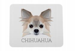 Art-Dog Chihuahua hosszú szőrű egérpad geometrikus kutyával (5056739222881)