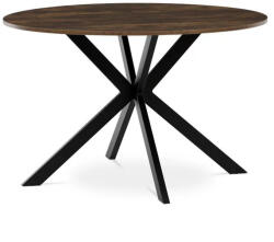 Artium Kerek étkezőasztal öregtölgy színben. 120x75 cm. Mdf Asztallap, Fém váz. Belföldi Raktárról (r-HT-F4120_OLW)