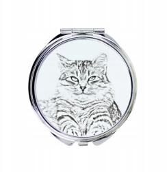 Szibériai macska kompakt zsebtükör macskával fényképpel (5055882482838)