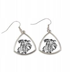 Art-Dog Cseh terrier háromszög alakú lógós fülbevaló kutyával, fényképpel (5055882475458)