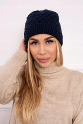 Kesi Polár sapka kockás K204, sötétkék