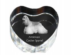 Art-Dog Amerikai cocker spániel kristály szív, dísz, fényképes ajándéktárgy (5055882444997)