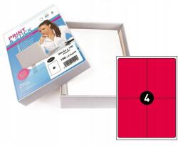 Print&Stick Öntapadó címkék A4 400db 105x148 Fluoro R