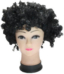  Paróka, göndör, fekete