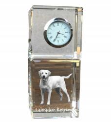  Labrador Retriever kristály asztali óra kutyával, saját fotóval (5055882416314)