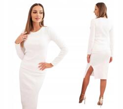 Kesi Ecru női hosszú ujjú blúz és midi szoknya szett (5907302135124)