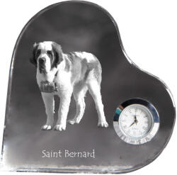  Bernardin szív alakú kristály óra az Ön fényképével (5055882450868)