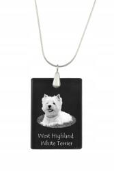 Art-Dog West Highland White terrier ezüst nyaklánc kristály medállal (5055882454408)