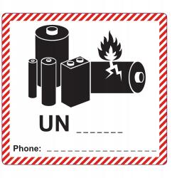 Print&Stick Etikett 110x120mm Adr 9 Un Elemek és cellák önállóan tölthető (36199)