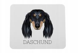 Art-Dog Tacskó hosszú szőrű egérpad geometrikus kutyával (5056739222423)