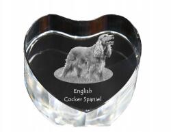 Art-Dog Cocker spániel angol kristály szív, kutya kép dísz (5055882445185)