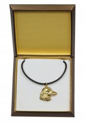 Art-Dog Tacskó hosszú szőrű aranyozott nyaklánc medál kutyával díszdobozban (5906111284627)