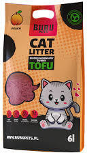  BUBU Pets Tofu Biológiailag lebomló macskaalom 2, 5kg/6L Barack - tenyesztoitap