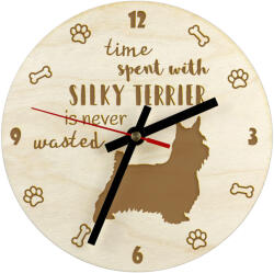  Silken terrier gravírozott kutyaóra, átmérő 20 cm, kutya neve (5906111289783)