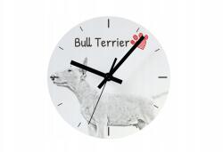  Bullterier falióra kutyával, lógó és álló, fényképpel személyre szabható, 20 cm (5060381105614)