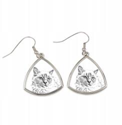 Art-Dog Burmai macska háromszög alakú, fényképes lógós fülbevaló, személyre szabható (5055882476523)