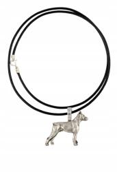 Art-Dog Doberman nyaklánc kutyával, apró medál a szíjon (5906111283699)