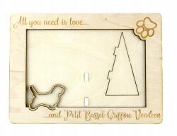 Art-Dog Petit basset griffon vendéen gravírozott képkeret kutyával, kutya neve (5906111216642)