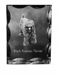 Art-Dog Fekete orosz terrier kutya kép díszes kristályban, ajándék dekoráció (5055882447523)