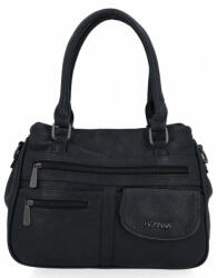 Plazabox Csengele női kézitáska sokzsebes fekete Hernan (na-6029-black)