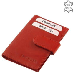 La Scala valódi bőr kártyatartó piros álló fazonú (sb-18-red)
