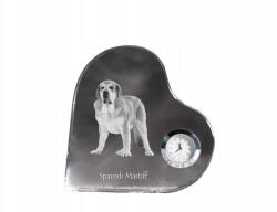 Art-Dog Spanyol masztiff kristály szív alakú óra az Ön fényképével (5055882452282)