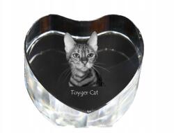 Art-Dog Macska toyger kristály szív, dísz, ajándék macska fotó (5055882446946)