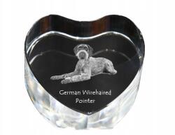 Art-Dog Német vizsla durva szőrű kristály szív, kutya fénykép ajándéktárgy (5055882445215)
