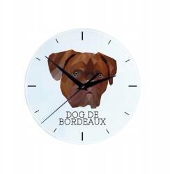 Art-Dog Bordeaux-i kutya üveg falióra lógó geometrikus kutyával (5056739224441)