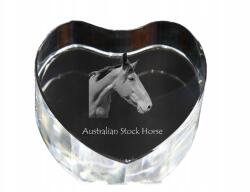 Art-Dog Ló Australian Stock Horse kristály szív fényképpel, asztali dekoráció (5055882447233)