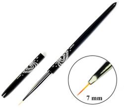  Díszítő ecset 7mm fekete strasszos