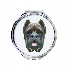 Cane Corso kompakt zsebtükör geometrikus kutyával (5056739225738)