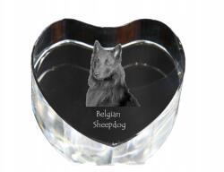 Art-Dog Tervueren Belga juhászkutya kristály szív, fényképes ajándéktárgy dísz (5055882445628)